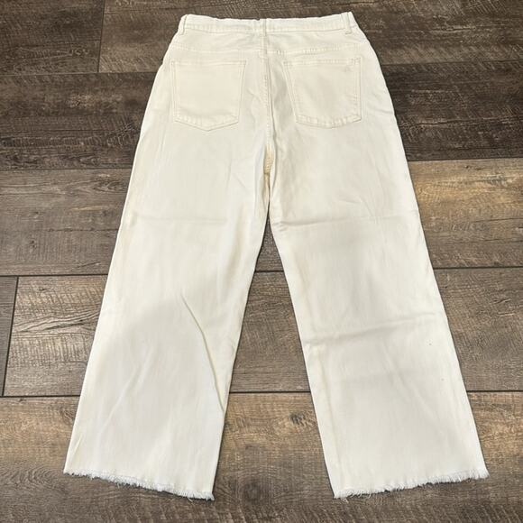 DL1961 Hepburn Wide Leg High Rise Vintage Ankle Jeans Eggshell 31 - Picture 3 of 7